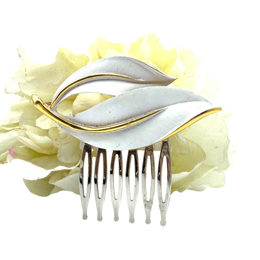 Bridal Ivory Hair Comb Vintage Jewelry Wedding Accessory Hairpiece Clips - Picture 3 of 5